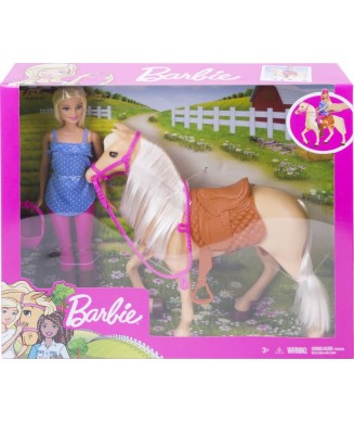 MATTEL BARBIE ΜΕ ΑΛΟΓΟ FXH13