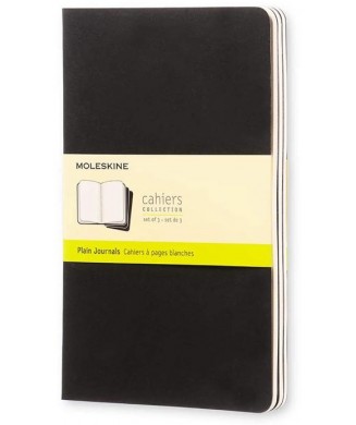 MOLESKINE ΣΗΜΕΙΩΜΑΤΑΡΙΟ LARGE CAHIERS PLAIN BLACK 3 ΤΕΜ.