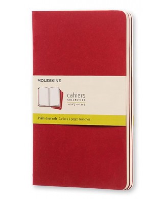 MOLESKINE ΣΗΜΕΙΩΜΑΤΑΡΙΟ LARGE CAHIERS PLAIN CRANBERRY RED 3 ΤΕΜ.