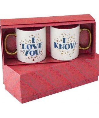 NATURAL LIFE ΚΟΥΠΕΣ 2 ΤΕΜ. I LOVE YOU I KNOW MUGS064