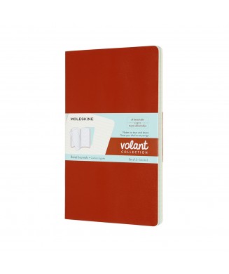 MOLESKINE ΣΗΜΕΙΩΜΑΤΑΡΙA LARGE VOLANT RULED 2 ΤΕΜ. CORAL ORANGE + AQUA BLUE