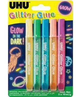 UHU GLITTER GLUE GLOW IN THE DARK 5 ΤΕΜ. 10ml 48210