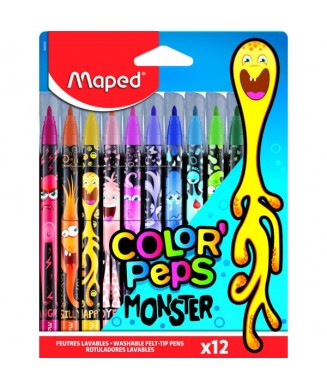 MAPED ΜΑΡΚΑΔΟΡΟΙ COLOR-PEPS MONSTER 12 ΤΕΜ. 845400