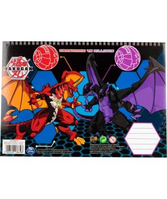 GIM ΜΠΛΟΚ ΖΩΓΡΑΦΙΚΗΣ 23χ33 40Φ ΜΕ ΑΥΤΟΚΟΛΛΗΤΑ BAKUGAN 334-56416