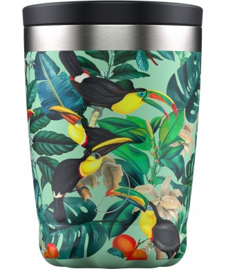 CHILLYS COFFE CUP 340ml TROPICAL TOUCAN