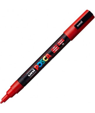 POSCA ΜΑΡΚΑΔΟΡΟΣ ΣΧΕΔΙΟΥ 0.9-1.3mm RED PC-3M