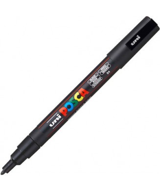 POSCA ΜΑΡΚΑΔΟΡΟΣ ΣΧΕΔΙΟΥ 0.9-1.3mm BLACK PC-3M