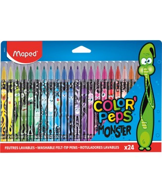 MAPED ΜΑΡΚΑΔΟΡΟΙ COLORS PEPS MONSTER JUNGLE 24 ΤΕΜ. 845401