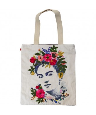 SYNCHRONIA ΤΣΑΝΤΑ ΚΕΝΤΗΜΕΝΗ FRIDA KAHLO ΛΕΥΚΟ