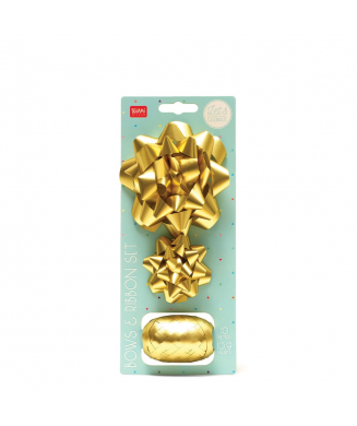 LEGAMI BOWS AND RIBBON SET GOLD BAR0007