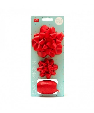 LEGAMI BOWS AND RIBBON SET RED BAR0001