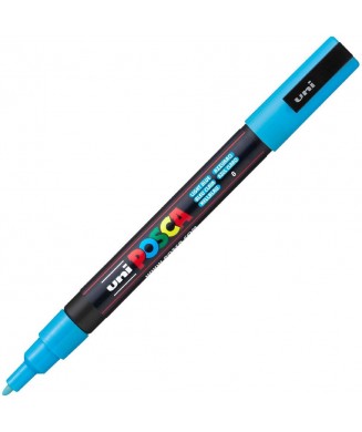 POSCA ΜΑΡΚΑΔΟΡΟΣ ΣΧΕΔΙΟΥ 0.9-1.3mm LIGHT BLUE PC-3M