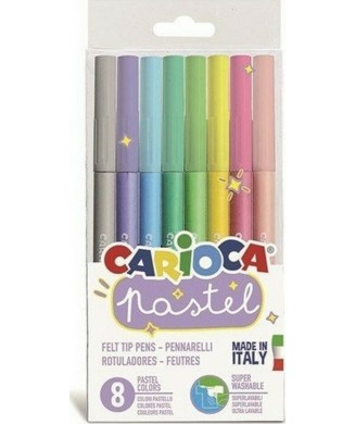 CARIOCA ΜΑΡΚΑΔΟΡΟΙ PASTEL FELT TIP 8 ΤΕΜ. 43032