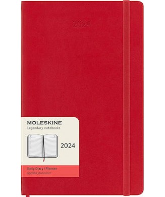 MOLESKINE ΗΜΕΡΟΛΟΓΙΟ 2024 LARGE SOFT DAILY SCARLET RED