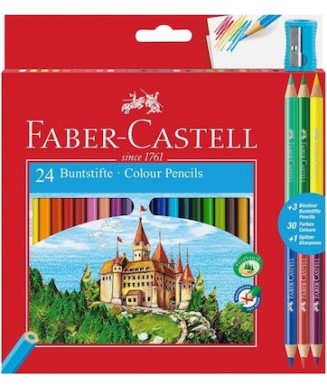 FABER-CASTELL ΞΥΛΟΜΠΟΓΙΕΣ ΚΑΣΤΡΟ 24 ΤΕΜ. 110324