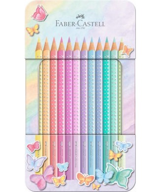 FABER-CASTELL ΞΥΛΟΜΠΟΓΙΕΣ ΜΕΤΑΛΛΙΚΗ ΘΗΚΗ SPARKLE 12 ΤΕΜ. 201910