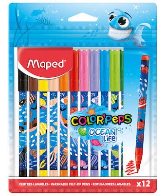 MAPED ΜΑΡΚΑΔΟΡΟΙ COLOR-PEPS OCEAN 12 ΤΕΜ. 845701