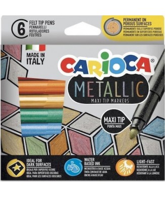 CARIOCA ΜΑΡΚΑΔΟΡΟΙ METALLIC 6 ΤΕΜ. 43161