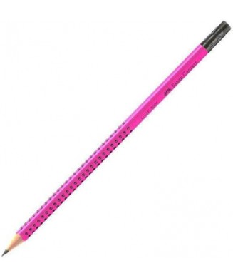 FABER-CASTELL ΜΟΛΥΒΙ GRIP ΜΕ ΓΟΜΑ Β MAGENTA 036841