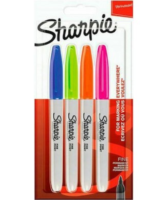 SHARPIE ΜΑΡΚΑΔΟΡΟΙ PERMANENT FINE 4 ΤΕΜ. FUN 2065403