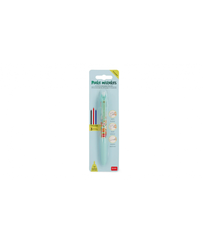 LEGAMI PEN ERASABLE 3 COLOURS FLOWERS TEP0002