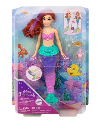 MATTEL ΚΟΥΚΛΑ DISNEY PRINCESS SWIM ARIEL HPD43