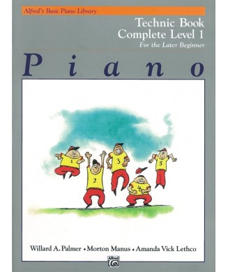 ALFREDS BASIC PIANO LIBRARY TECHNIC BOOK COMPLETE LEVEL 1 FOR THE LETTER BEGINNER