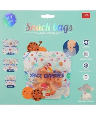 LEGAMI SNACK BAGS 3 ΤΕΜ. SPACE ZB0002