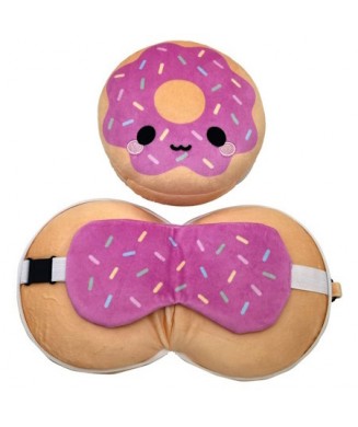 RELAXEAZZZ TRAVEL PILOW   EYE MASK DONUT CUSH318