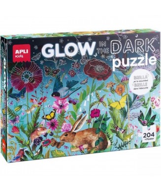 APLI PUZZLE GLOW IN THE DARK FLOWERS 204 ΤΕΜ. 19436