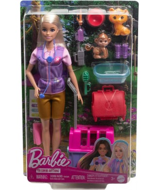 MATTEL BARBIE ΚΟΥΚΛΑ ΔΙΑΣΩΣΤΡΙΑ ΖΩΩΝ HRG50