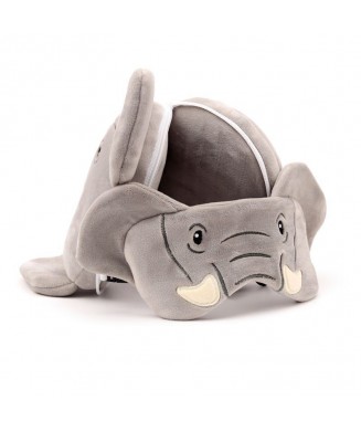 RELAXEAZZZ TRAVEL PILOW   EYE MASK ELEPHANT CUSH340