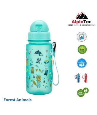 ALPINTEC ΠΑΓΟΥΡΙ ΚΑΛΑΜΑΚΙ BPA FREE 400ml ΤΥΡΚΟΥΑΖ ANIMALS C-400SPBAN