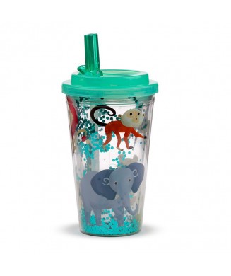 PUCKATOR CUP   STRAW ECOZEN SHATTERPROOF ZOONIVERSE CUP80