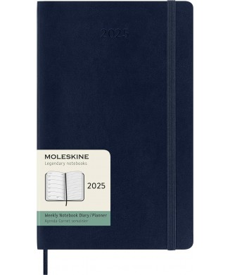 MOLESKINE ΗΜΕΡΟΛΟΓΙΟ 2025 LARGE SOFT WEEKLY NOTEBOOK SAPPHIRE BLUE