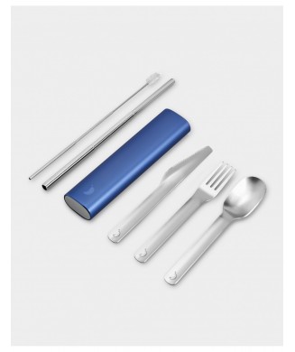 CHILLYS CUTLERY SET WHALE BLUE