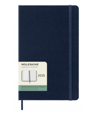 MOLESKINE ΗΜΕΡΟΛΟΓΙΟ 2025 LARGE HARD WEEKLY NOTEBOOK SAPPHIRE BLUE