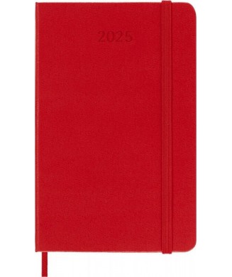 MOLESKINE ΗΜΕΡΟΛΟΓΙΟ 2025 POCKET HARD WEEKLY NOTEBOOK SCARLET RED